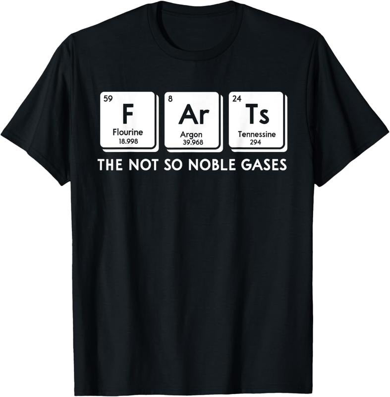 100% Cotton FArTs The Not So Noble Gases Periodic Table Science Nerd T-Shirt Hoodie, Sweatshirt | WearSparks.com