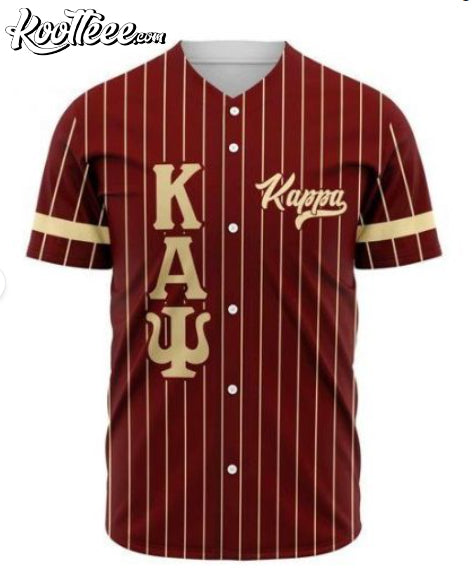 1911 Kappa Kap Greek Letter Stripe Style Baseball Jersey