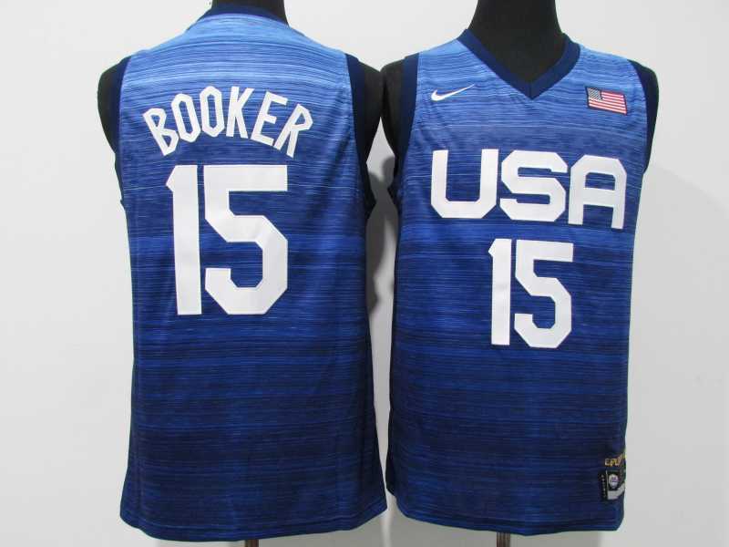 2021 USA Tokyo Summer Olympics #15 Devin Booker Style 4