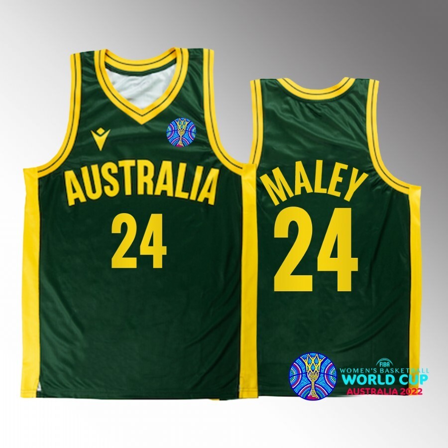 2022 FIBA Basketball World Cup Australia #24 anneli maley Unisex Jersey Green Bronze medal