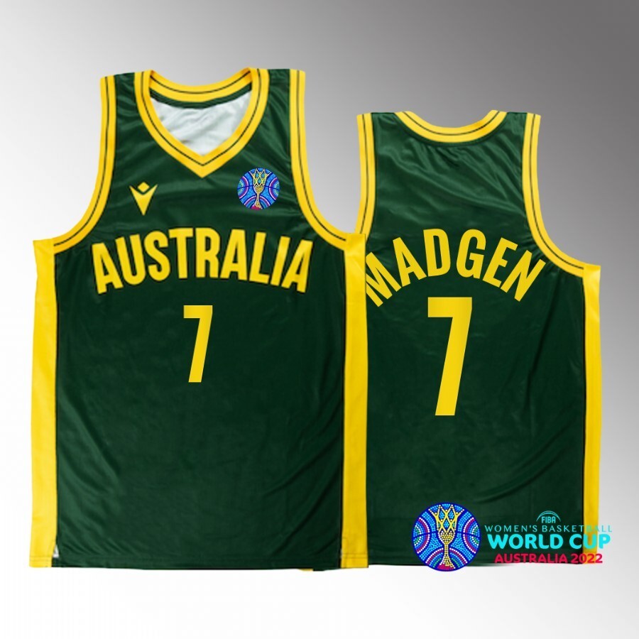 2022 FIBA Basketball World Cup Australia #7 tess madgen Unisex Jersey Green Bronze medal