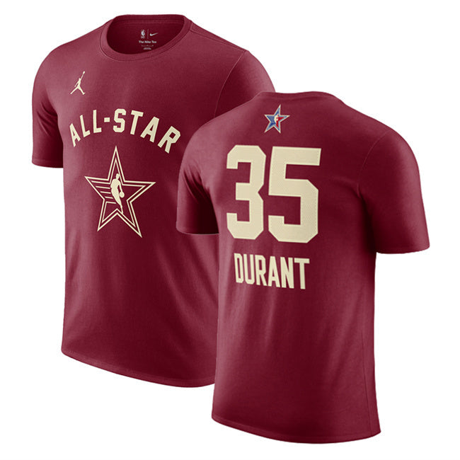 2024 All-Star #35 Kevin Durant Crimson T-Shirt Style 2