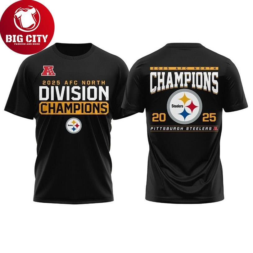 2025 Steelers AFC North Division Champions Two Sided Shirt