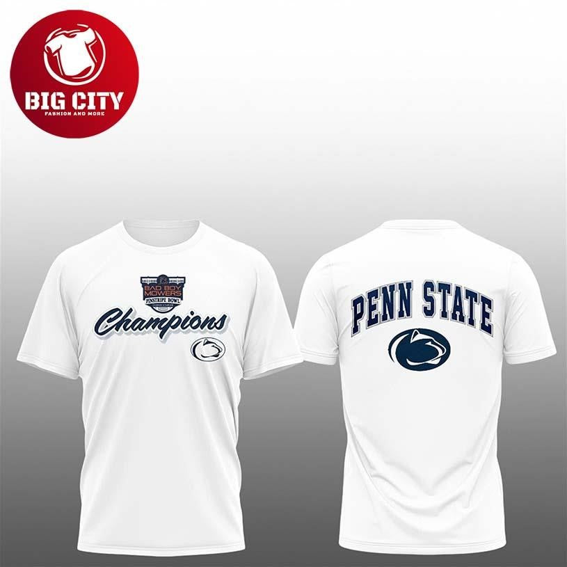 2026 Penn State Bad Boy Mowers Pinstripe Bowl Two Sided Shirt