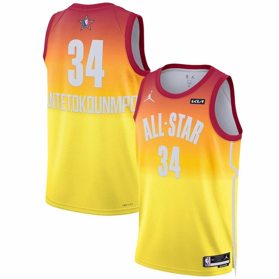 #34 Giannis Antetokounmpo 2023 NBA All-Star Game Swingman Jersey - Orange