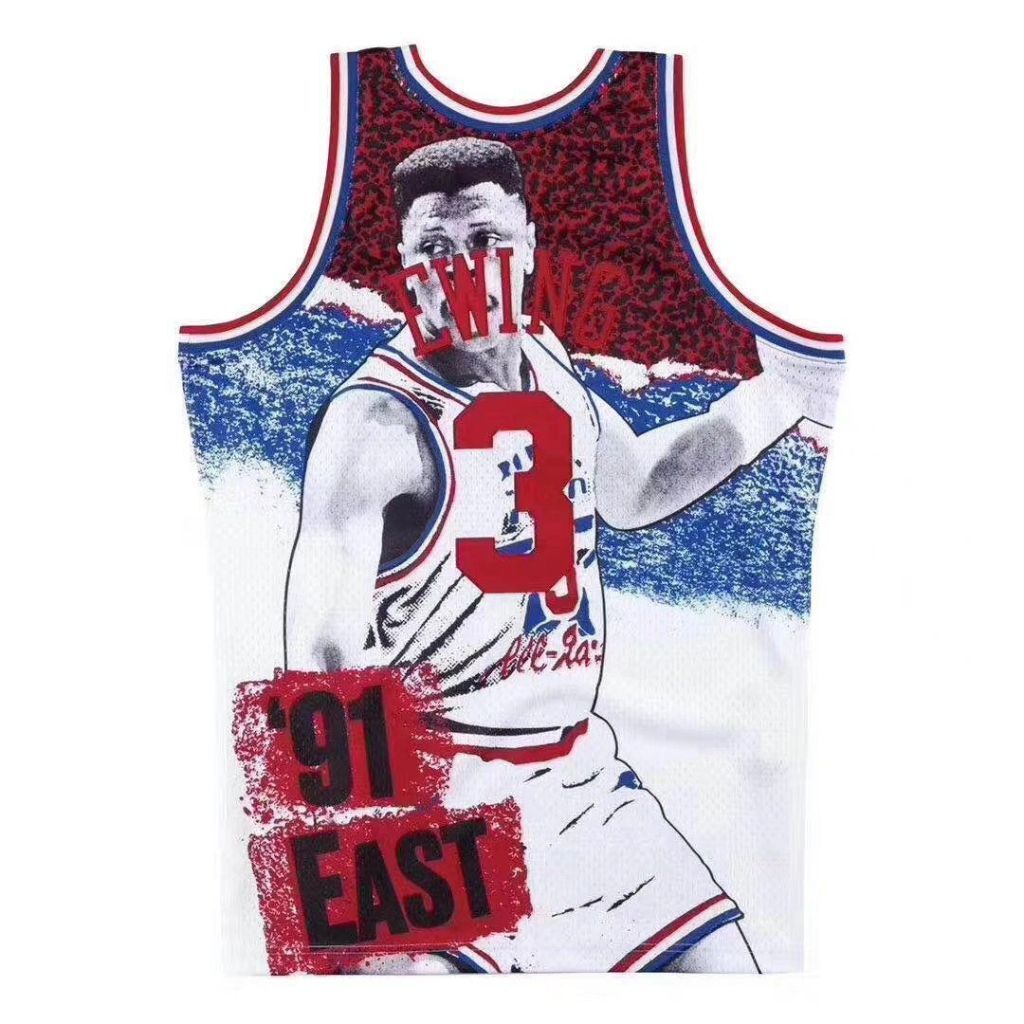 #3 ewing 1991 all star game jersey(print)