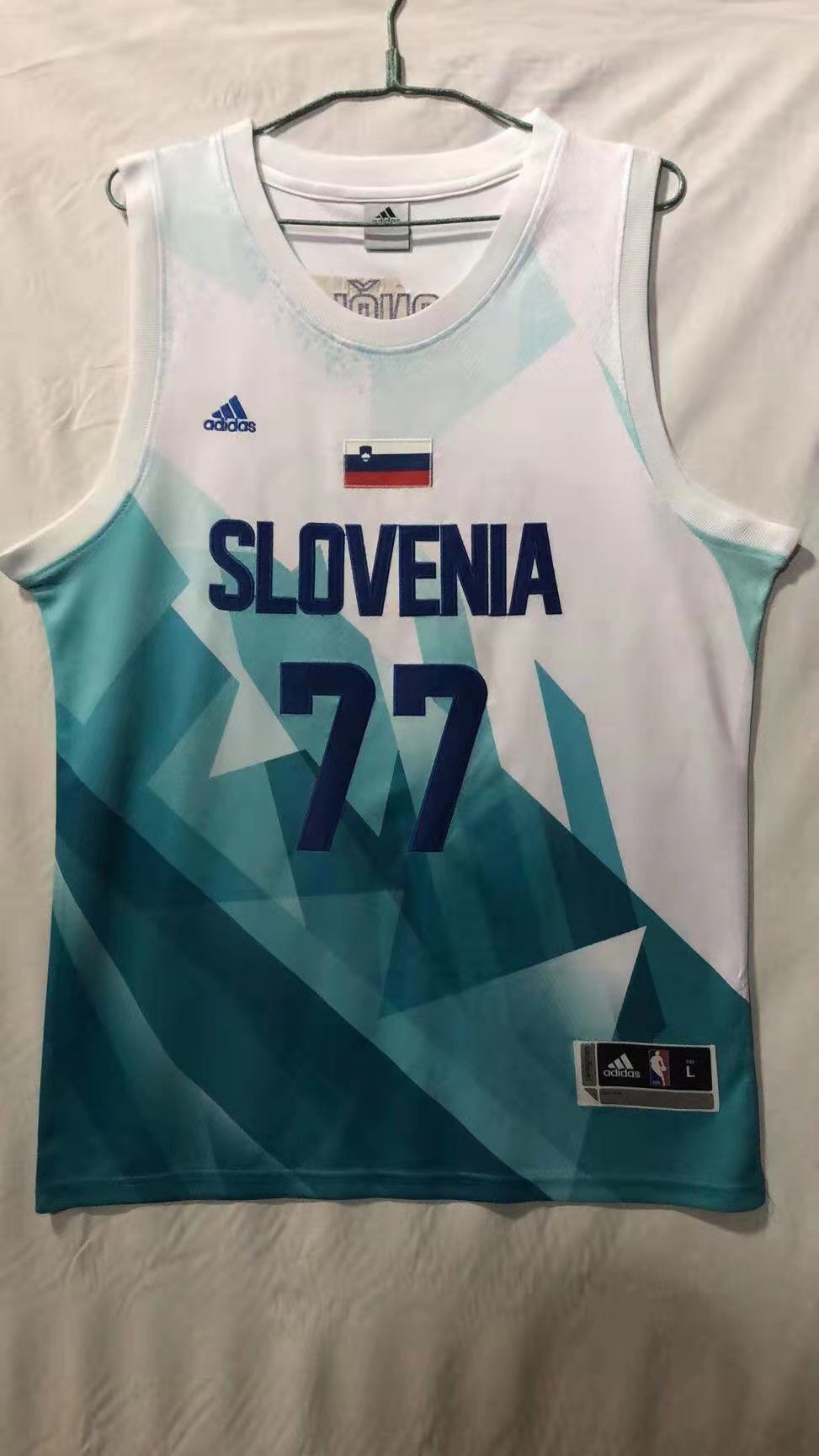 #77 Doncic Tokyo Olympic Slovenia jersey white Tokyo Olympics Team Doncic White Style 1