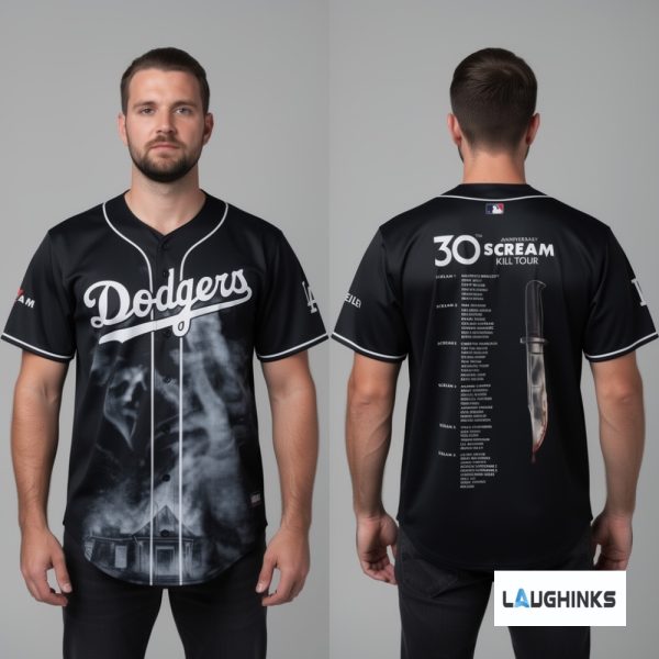 30th Anniversary Scream Kill Tour 2026 Baseball Jersey Shirt x LA Dodgers