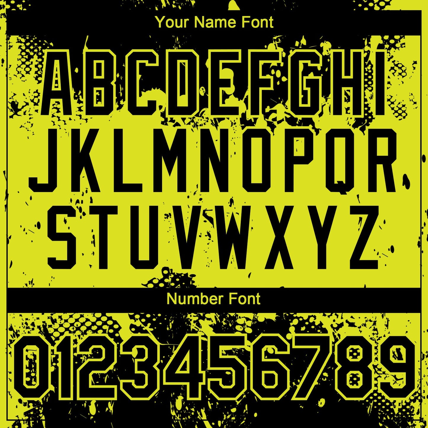 Custom Black Neon Yellow Abstract Splatter Grunge Paint Authentic Baseball Jersey