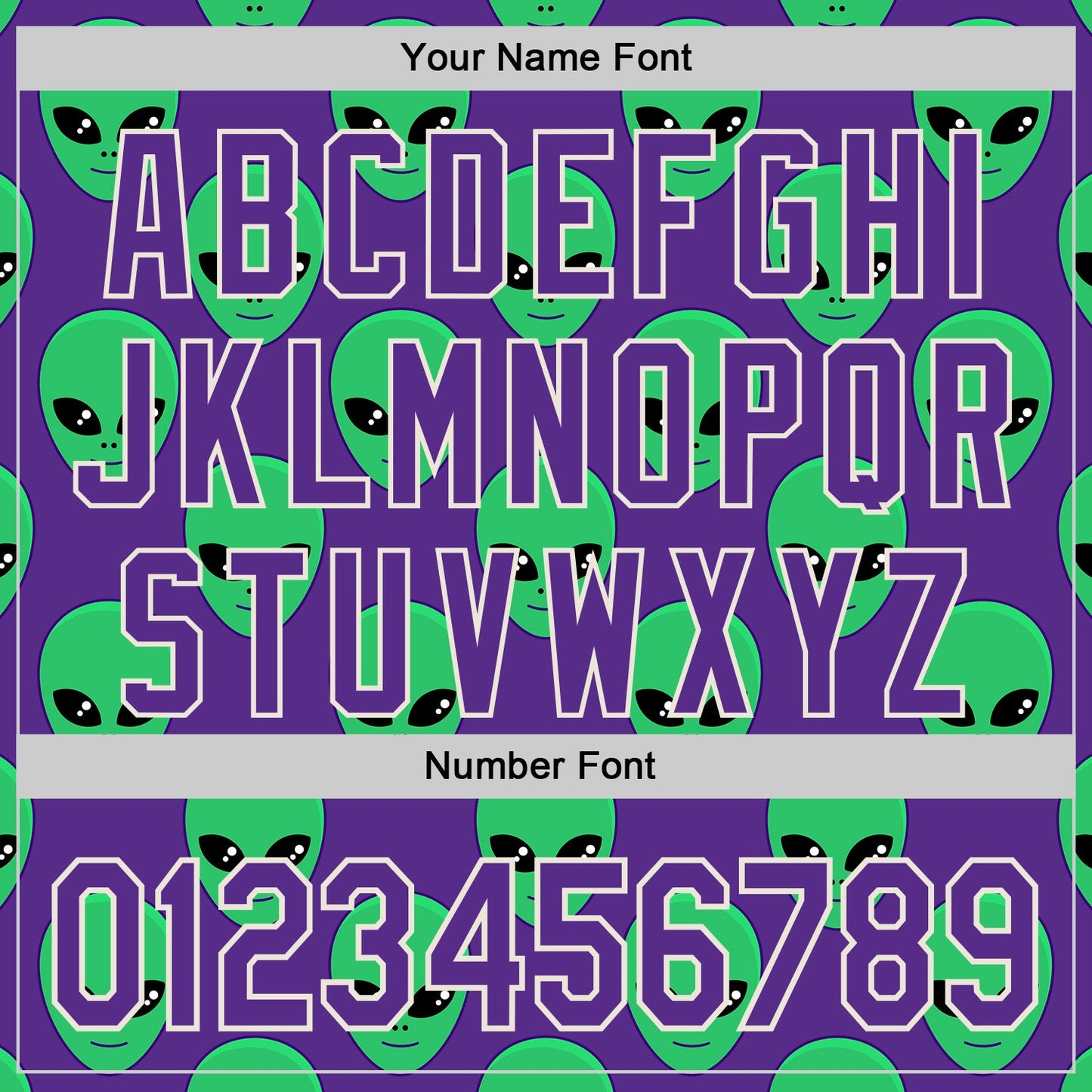 Custom Purple Green-Cream Cartoon Alien Authentic Baseball Jersey