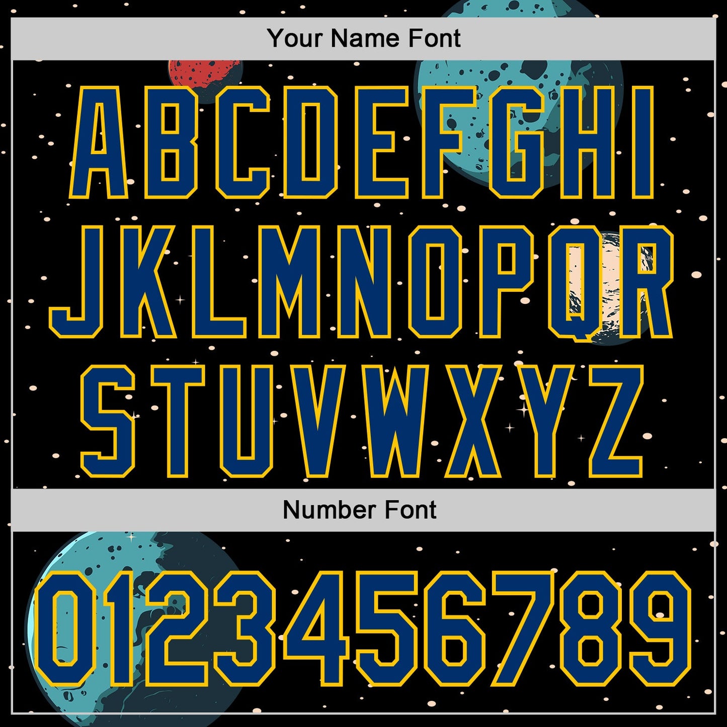 Custom Black US Navy Blue-Yellow Alien UFO Interstellar Starship Galaxy Authentic Baseball Jersey