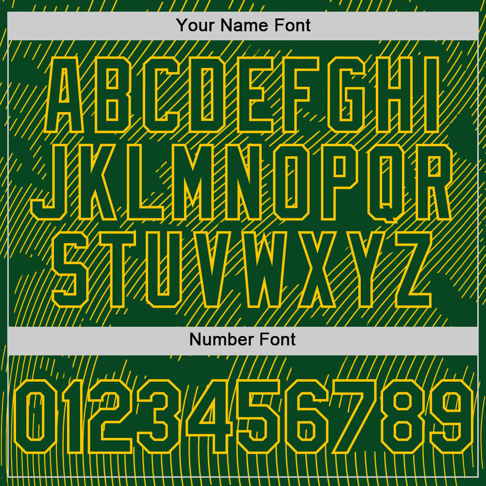 Custom Green Yellow Curve Lines Authentic Baseball Jersey
