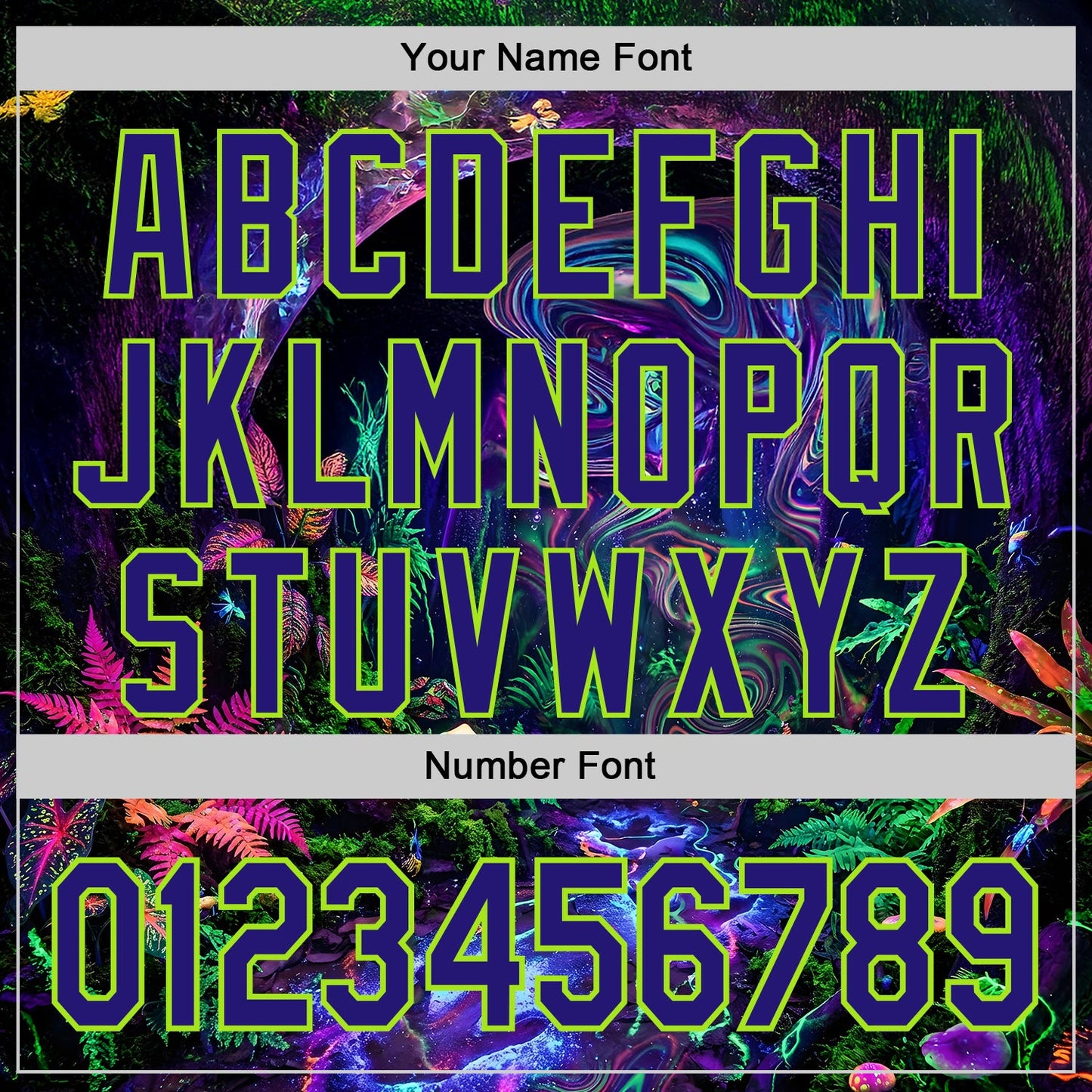 Custom Black Dark Purple-Neon Green Cyber Tropical Palm Trees Music Festival Gothic Fantasy Authentic Baseball Jersey