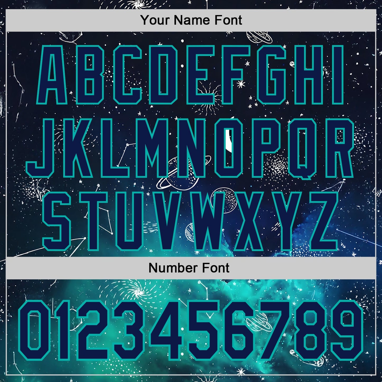 Custom Black Navy-Aqua Galaxy Star Authentic Baseball Jersey