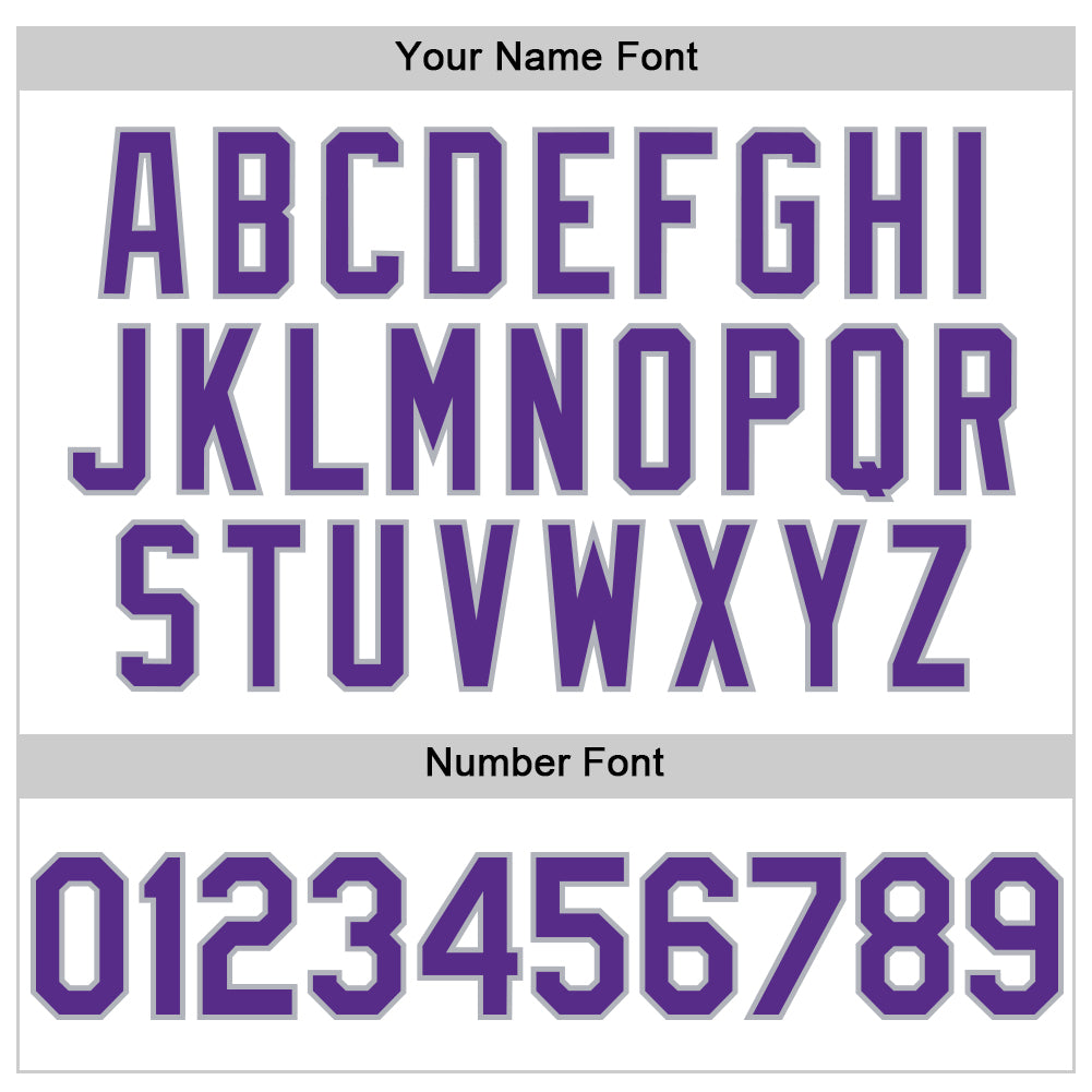 Custom White Purple-Gray Line Authentic Baseball Jersey