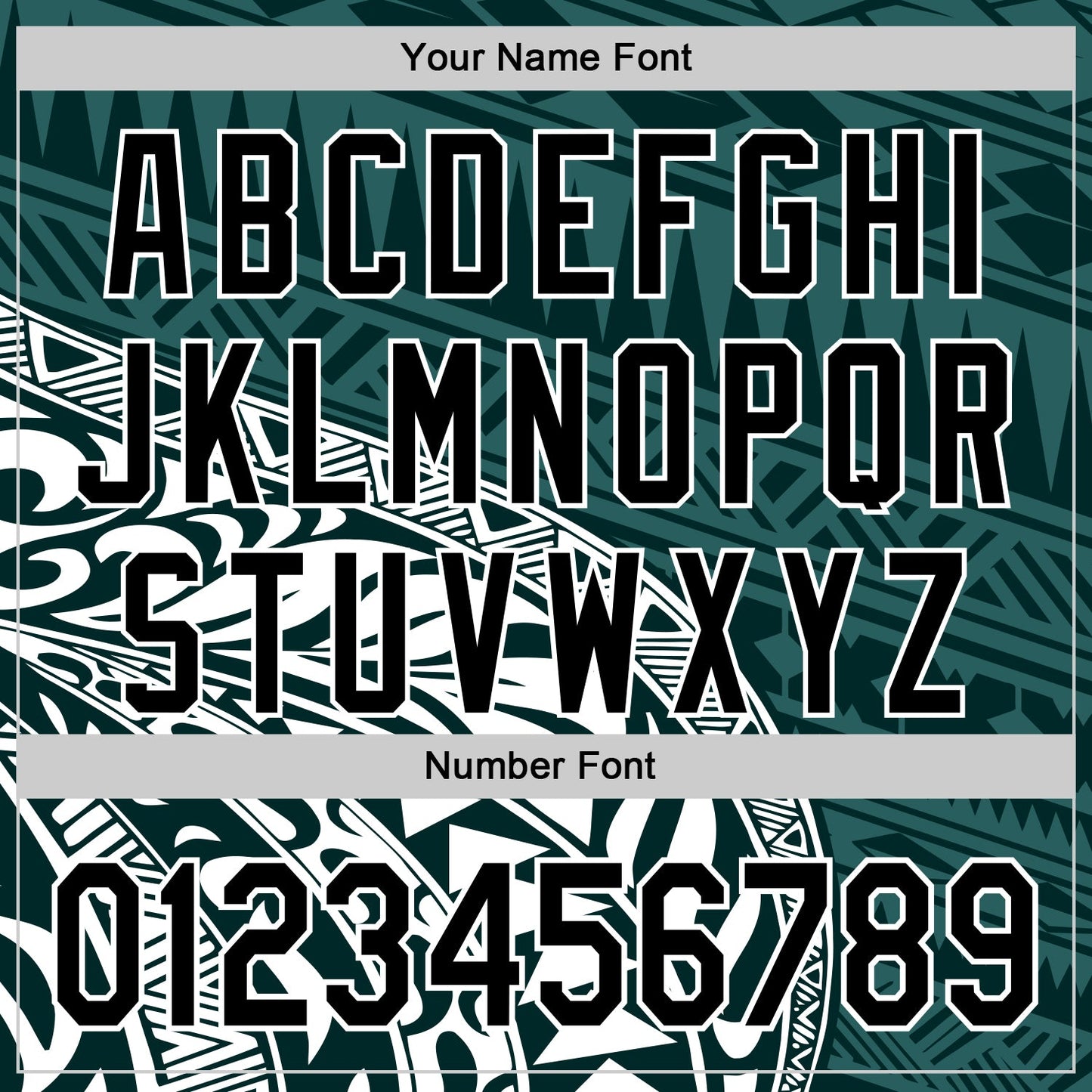 Custom Teal Black-White 3D Polynesian Style Islander Authentic Baseball Jersey