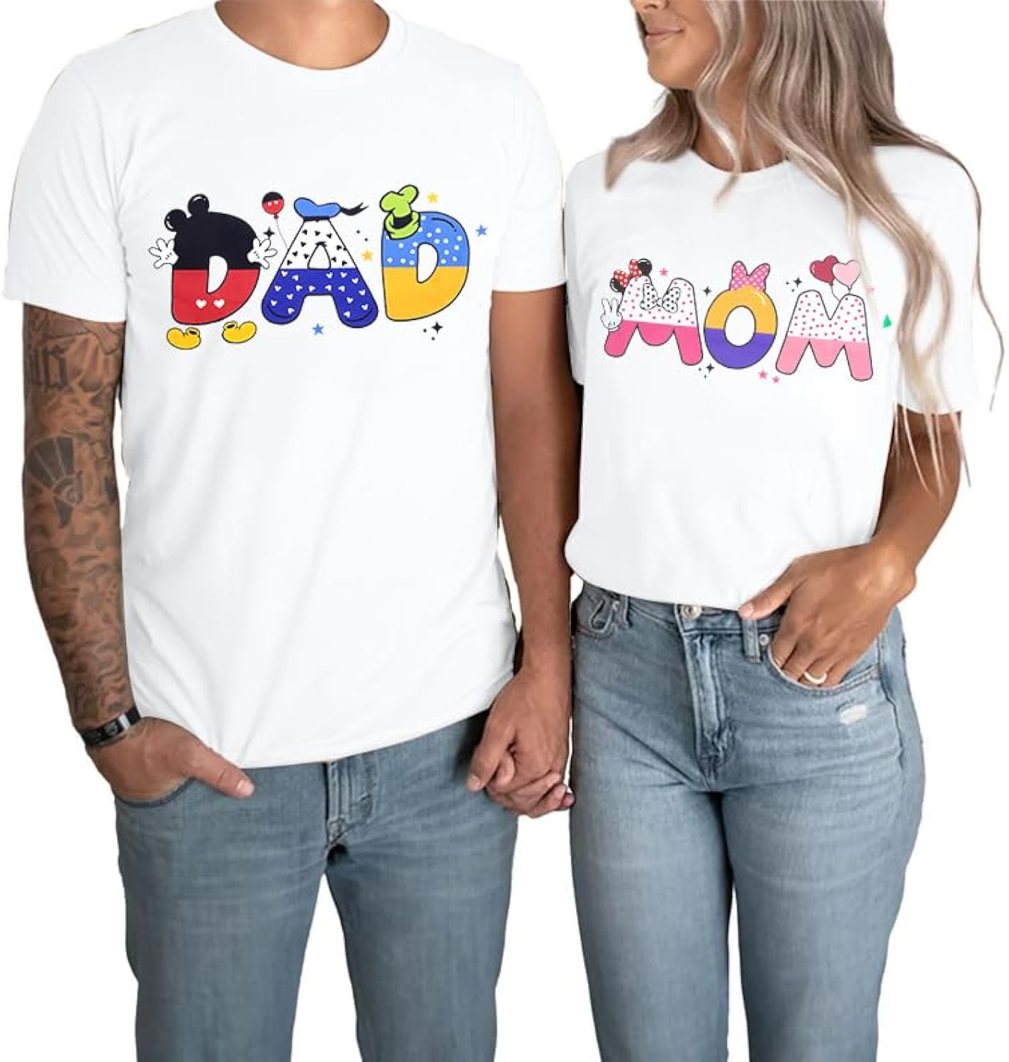 Mouse Dad Shirt Mom Shirts Magical Family Matching Outfits Mom and Dad Graphic Tees Mother Day Tshirt