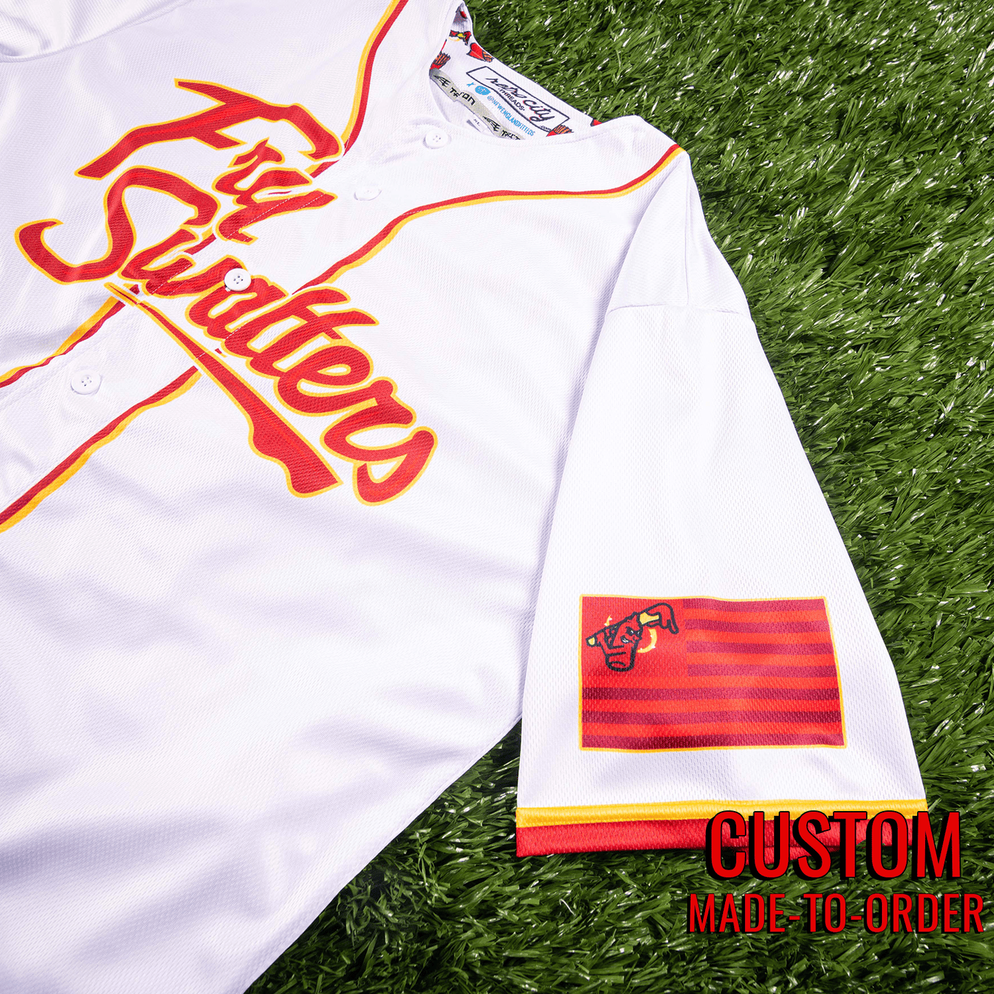 Fry Swatters Seamhead Baseball League Jersey (Home) *CUSTOM*