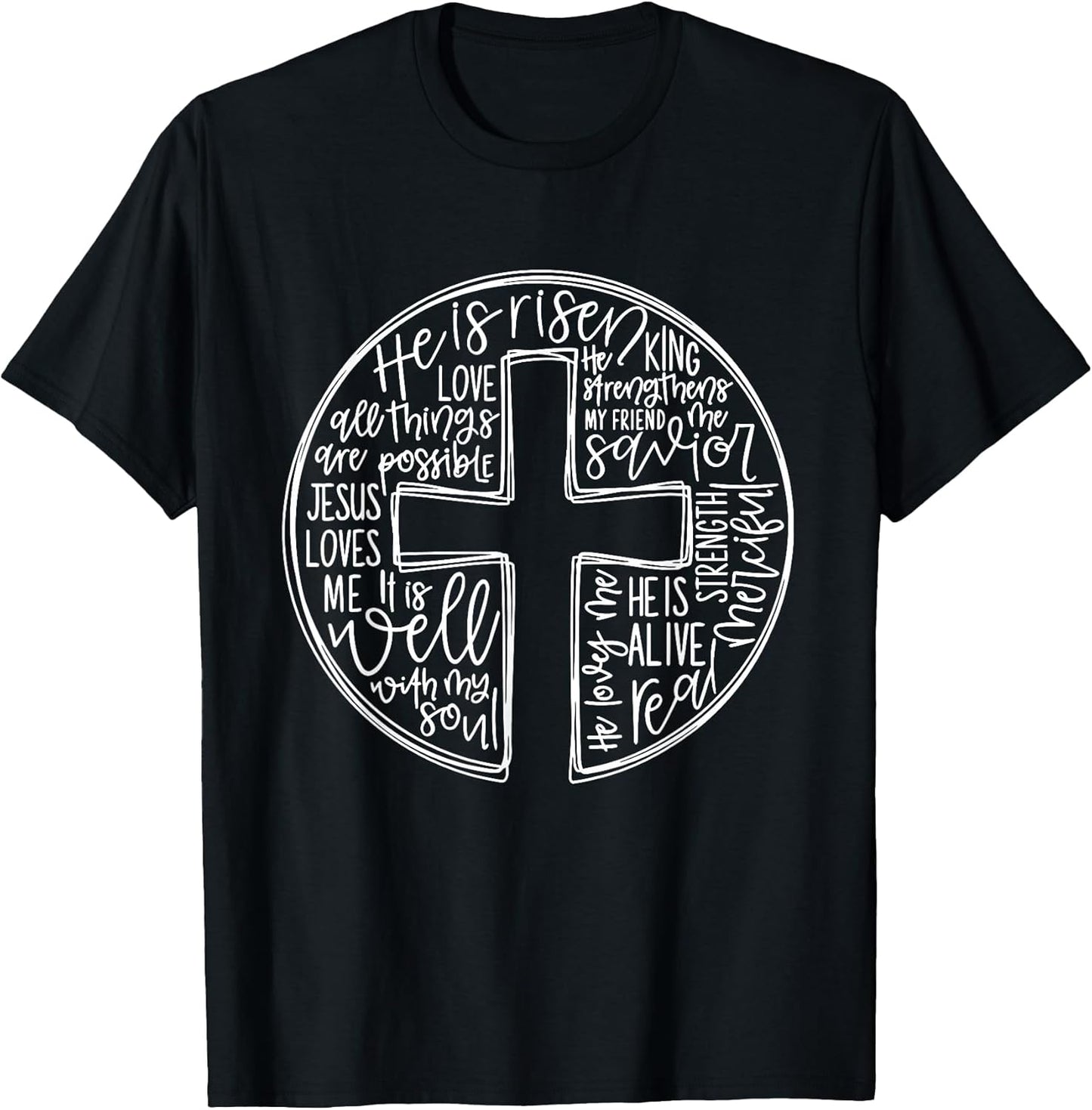 He is Risen Easter Day Christian Cross Jesus Resurrection T-Shirt