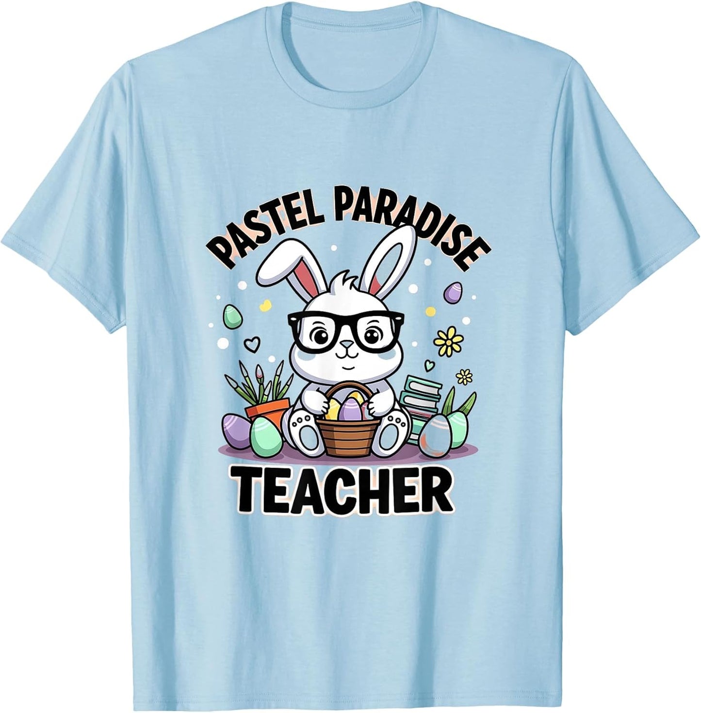Pastel Paradise Teacher Easter Design T-Shirt