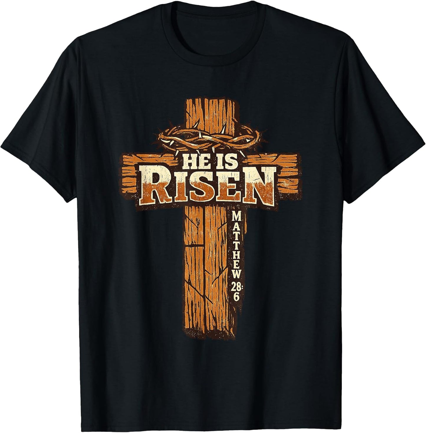 Easter Cross He is Risen Christian T-Shirt