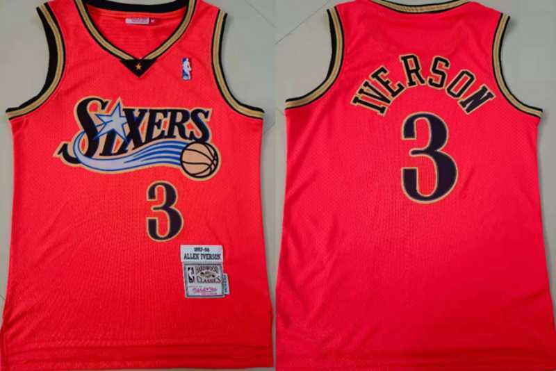 76 Iverson Red 1997-98 Retro Jersey