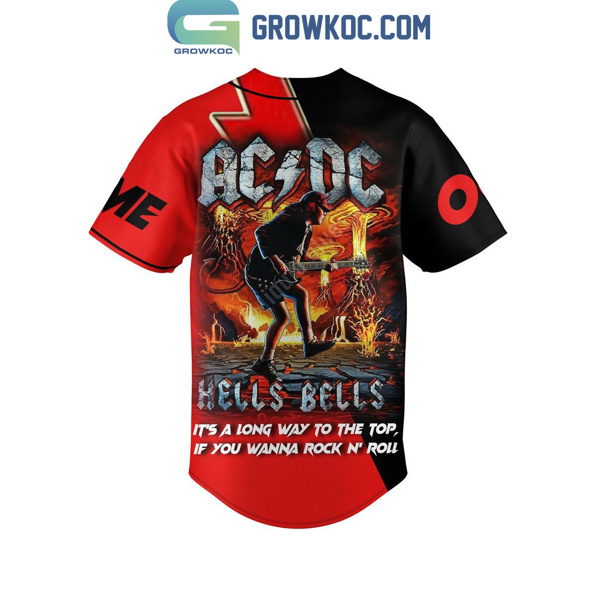 ACDC Hells Bells It’s A Long Way To The Top Personalized Baseball Jersey