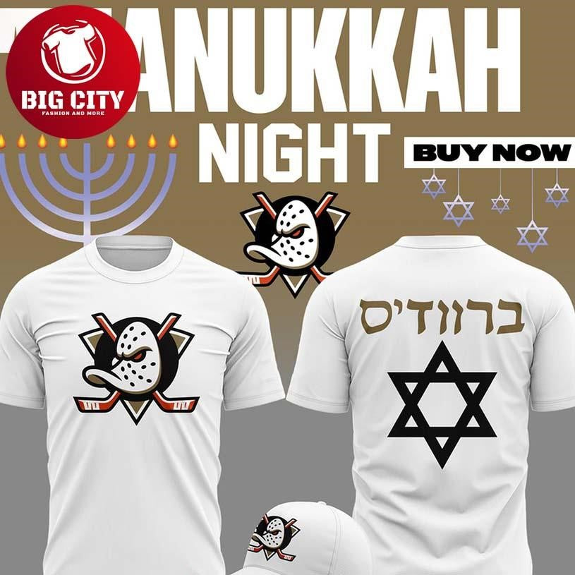 Anaheim Ducks Hanukkah Night 2026 Celebration Two Sided Shirt
