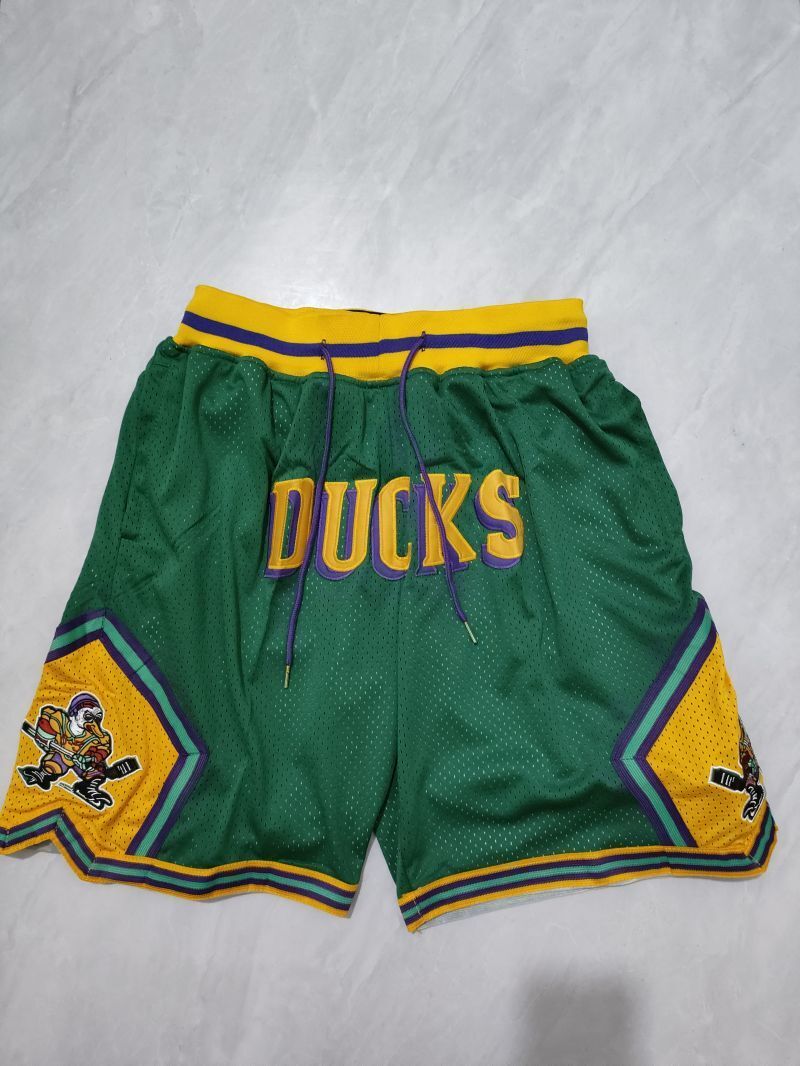 Anaheim Ducks Hockey Ducks Green Shorts Style 4