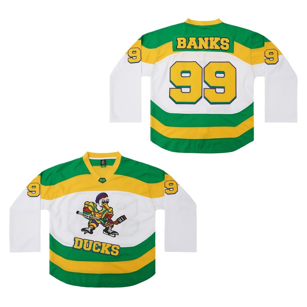 Anaheim Ducks #99 Adam Banks Hockey Ducks 99 White Edition Style 2