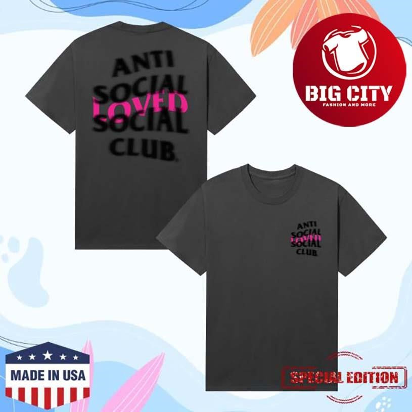 Anti Social Social Club Assc Loved Tee Medium Two Sided Shirt