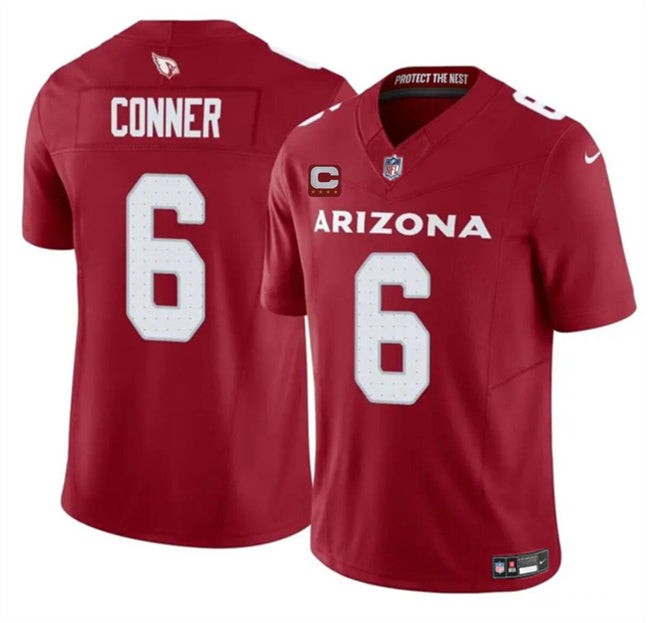 Arizona Cardinals #6 James Conner Red 2025 F.U.S.E. With 4-Star C Patch