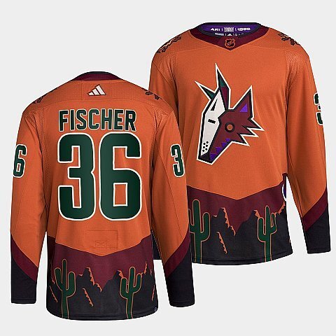 Arizona Coyotes #36 christian-fischer-orange-2022reverse-retro-2.0-authentic-primegreen-jersey