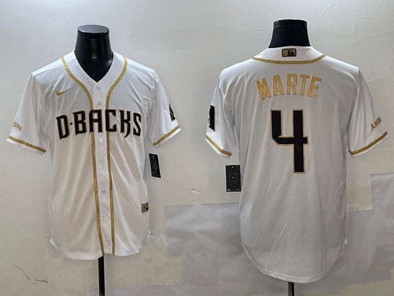 Arizona Diamondbacks #4 Ketel Marte Diamondbacks Gold Text