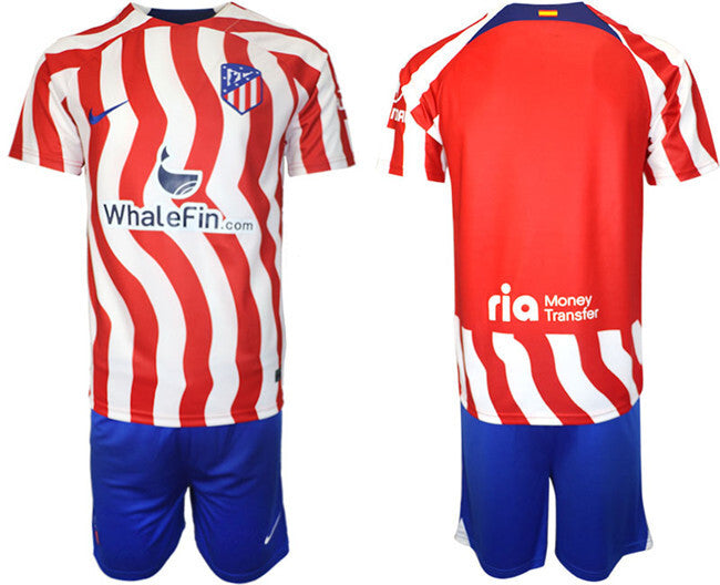 Atlético De Madrid Custom 2023 24 Red Home Soccer Jersey Suit 001
