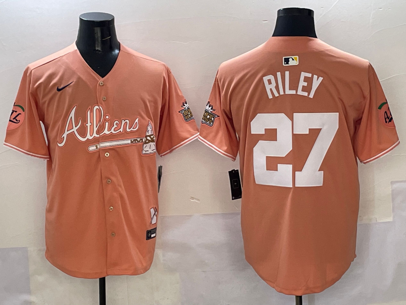 Atlanta Braves #27 Austin Riley Warriors 5 Collaboration Style 2