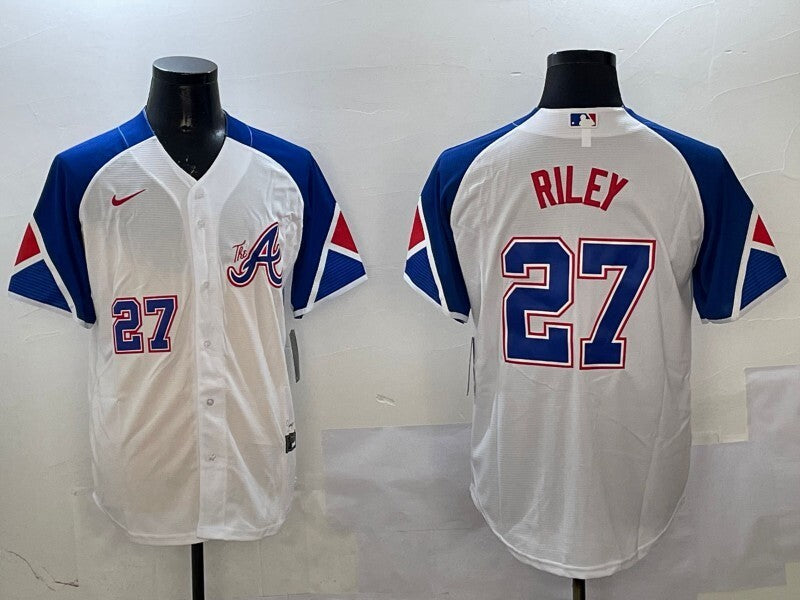 Atlanta Braves #27 Austin Riley Warriors City Adult Style 2