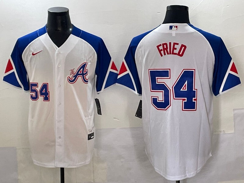 Atlanta Braves #54 Max Fried Warriors City Adult Style 1