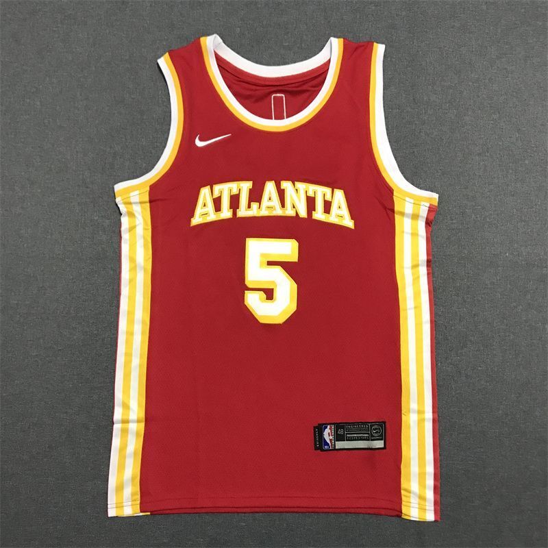 Atlanta Hawks #5 Dejounte Murray 22-23 Season Hawks 5 # · Murray Red Jersey Style 2