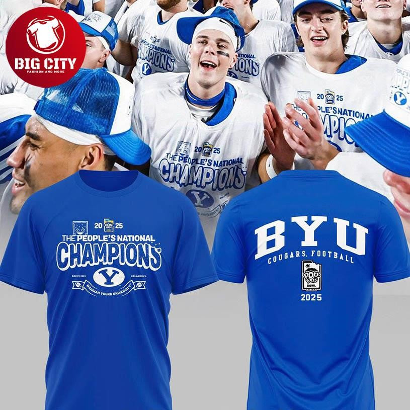 BYU Football Pop-Tarts Bowl Champions 2025 Go Cougars Two Sided Shirt