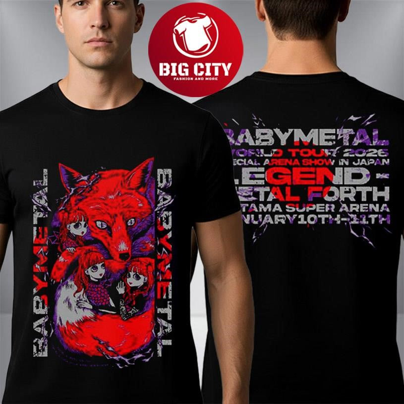Babymetal First Ever Pop Up In Tokyo On Jan 10 11 2026 At Saitama Super Arena World Tour 2026 Two Sided Shirt