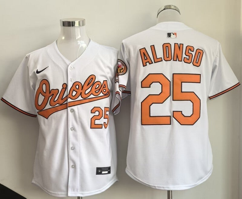 Baltimore Orioles #25 Pete Alonso Orioles White 25