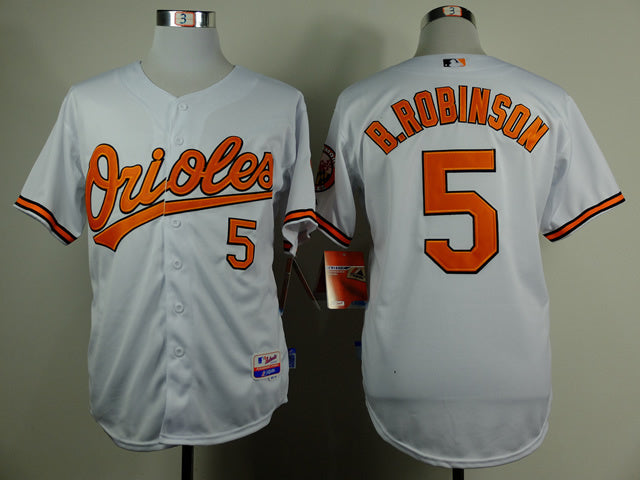 Baltimore Orioles #5 Orioles 5# White Retro Player