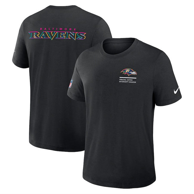 Baltimore Ravens Black 2025 Crucial Catch Tri-Blend Dri-FIT T-Shirt