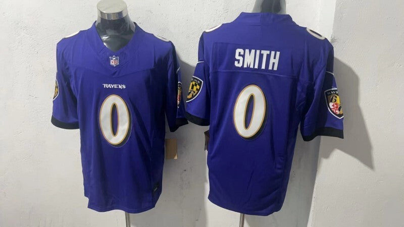 Baltimore Ravens #0 Roquan Smith Style 2
