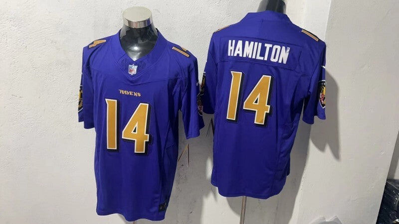 Baltimore Ravens #14 Kyle Hamilton Style 2
