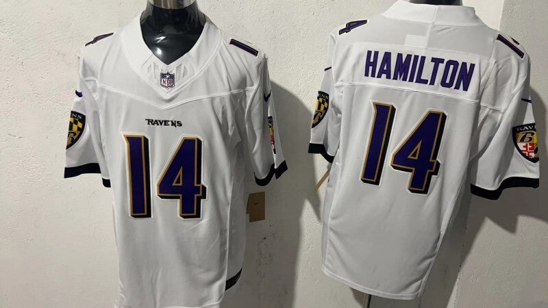 Baltimore Ravens #14 Kyle Hamilton Style 4