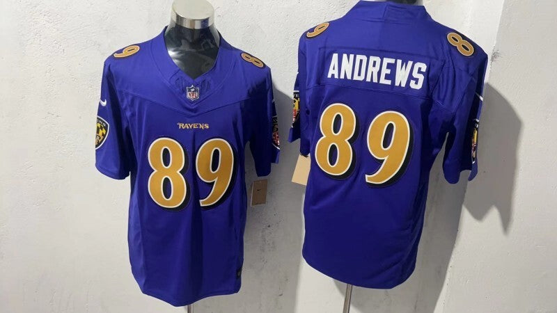 Baltimore Ravens #89 Mark Andrews Style 2