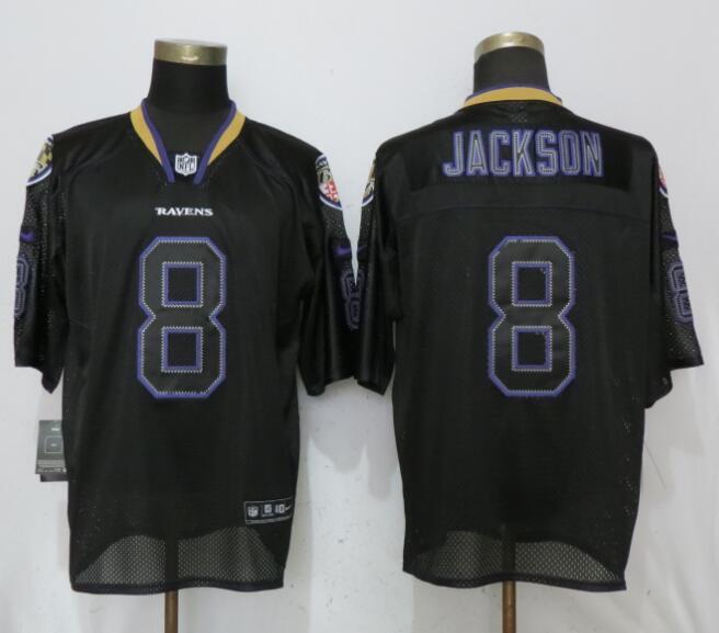 Baltimore Ravens #8 Michael Jackson Lights Out Black Elite Jerseys
