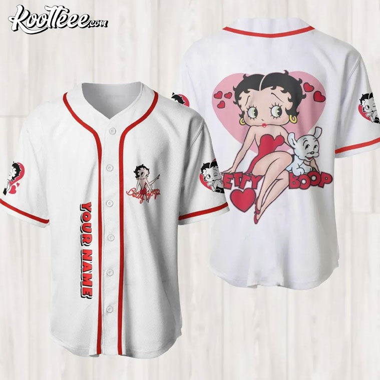 Betty Boop Custom Name Baseball Jersey